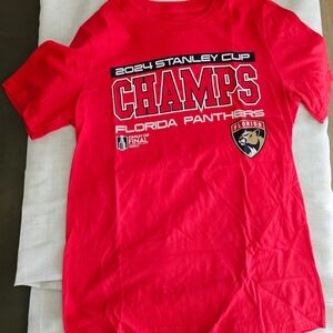 Florida Panthers Champs Kids Red T-Shirt